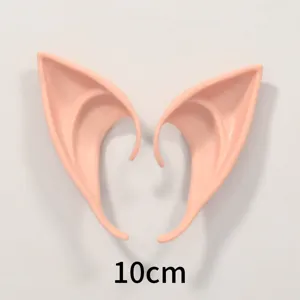 Orecchie da elfo in latex 10cm oggetti di scena per feste cosplay morbide fate.