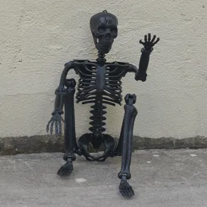 Halloween schwarzes Skelett Detail, 90cm bewegliche Requisite fuer Spukhaus Party.