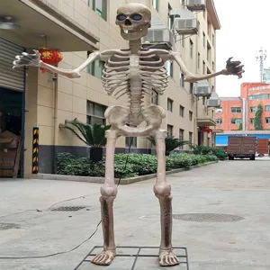 Géant squelette d'Halloween de 2,5m, grands os effrayants grandeur nature pour décor effrayant.