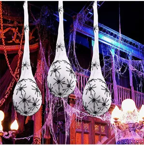 Decoración de huevos de araña colgantes de Halloween accesorio espeluznante para fiesta