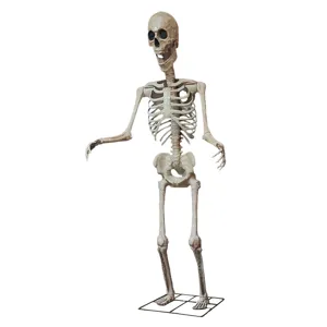 Squelette Géant d'Halloween de 8,2 Pieds Son Électrique Os Grandeur Nature Décoration