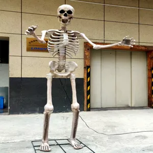 Squelette Géant Électrique Sonore de 2,5m Décoration d'Halloween Effrayante et Réaliste