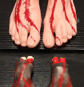 Halloween latex simulation hand and foot props fake limbs for haunted house party decor