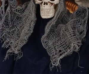 Halloween scheletro appendi fantasma decorazione garza spaventosa teschio oggetto festa