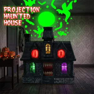 Décoration de maison hantée d'Halloween projection électrique effrayante accessoire