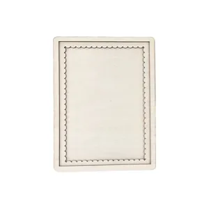 Wooden DIY frame scalloped inner edge blank wooden board for craft and embroidery patch use