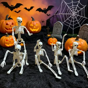 Halloween Plastik Skelett Figuren bewegliche Gelenke Requisiten für Party Dekoration