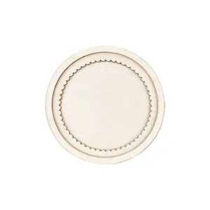 Wooden embroidery frame round base DIY handmade craft accessory for fridge magnet or decor