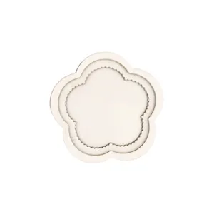 Wooden flower frame blank DIY embroidery patch accessory detail view natural wood