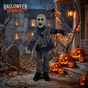 Halloween zombie in piedi elettrico supporto 1M oscillante spettrale fantasma decorazione festa