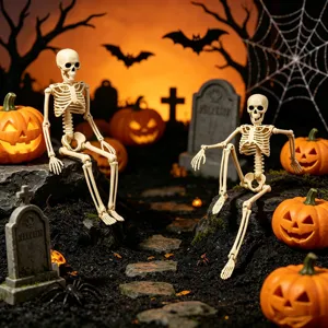 Halloween 40cm bewegliches Skelett Requisite mit verstellbaren Gelenken für Party Deko.