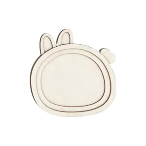 DIY wooden embroidery frame blank cute cartoon beaver shape craft accessory for handmade