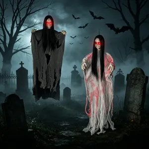 Halloween decoración de fantasma colgante brillante sangrienta aterradora accesorios de fiesta