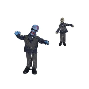 Halloween elettrico in piedi zombie puntello 1m oscillante suono orrore partito decorazione