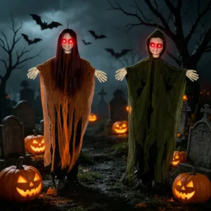 Halloween fantasma colgante luminoso esqueleto accesorios para decoracion de fiesta