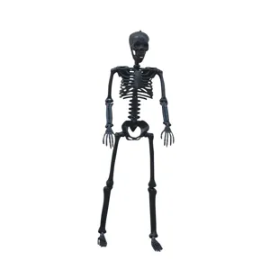 Halloween schwarze Skelett Dekoration 90cm stehend hängende Requisite für Spukhaus Bar