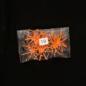 Halloween Simulationsplastik Spinnen Spielzeug orange Streich Requisiten Party 5x4cm