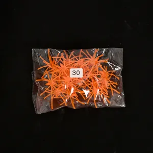 Halloween künstliche Plastikspinnen orange gruselige Party Streich Requisiten Spielzeug