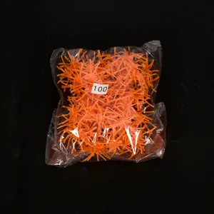 Halloween orange Plastik Spinnen Spielzeug Party Dekoration Set 100 Stueck 5x4cm