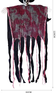 Decoración de Halloween de fantasma colgante con gasa de tela sangrienta para fiesta
