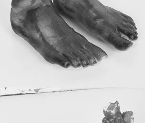 Halloween severed foot prop realistic fake bloody limb scary party decoration decor