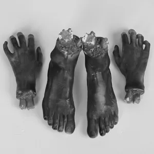 Halloween severed limbs props fake bloody hands feet horror party haunted house decor