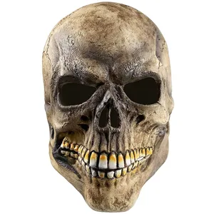 Máscara de cráneo de látex de terror de Halloween textura de hueso realista accesorio de fiesta