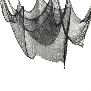 Black Halloween creepy cloth spooky gauze fabric net hanging decoration for party props supply