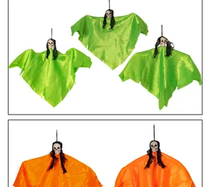 Halloween tromaktiko kranio kremasmeno fantasma diakosmisi chromatisto parti leptomereia.