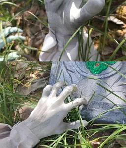 Halloween ground insert skeleton ghost hand decoration props for haunted house and yard party.