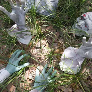 Halloween zombie hands stakes lawn decoration spooky skeleton props for haunted house yard decor