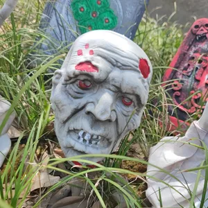 Halloween eng zombie hoofd schedel decoratie voor buiten tuin feest rekwisieten