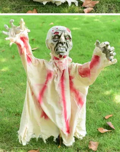 Oggetto di scena fantasma di Halloween, decorazione zombie spaventosa per festa in giardino.