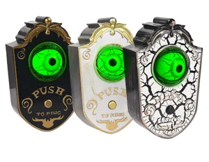 Halloween timbre de ojo electrónico espeluznante decoración colgante luminosa accesorio