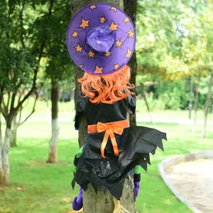Halloween tree hugging witch decoration outdoor hanging scary party holiday prop supply