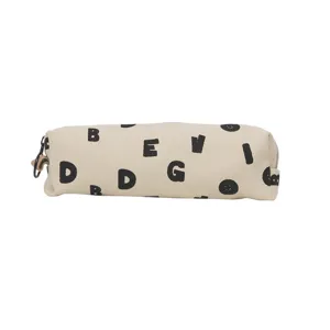 Leinwand Federmäppchen minimalistischer Buchstabendruck süße Schüler Schreibwaren Tasche