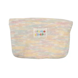 Knit plush makeup bag cute cosmetic pouch portable coin purse for women daily storage use