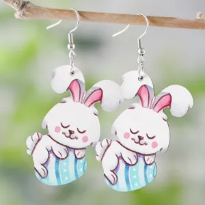 Ostern süße hase ei ohrringe für frauen feiertag party lustige neuheit schmuck geschenke
