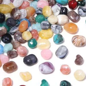 Cuentas acrílicas irregulares mixtas para accesorios de joyería hechos a mano DIY.