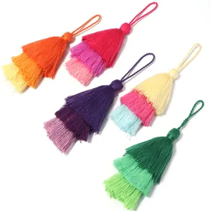 Mehrfarbige mehrschichtige Quasten-Anhänger für Hanfu-Accessoires und traditionelles Kunsthandwerk.