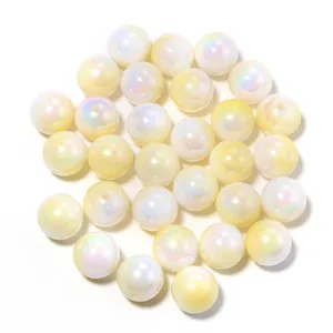 Acrylic AB color gradient round beads aurora loose beads for DIY handmade jewelry making.