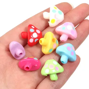 Perline di funghi a pois in acrilico ciondoli fai da te accessori per gioielli fatti