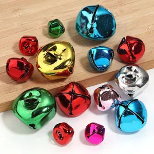 Colorful metal jingle bells for Christmas tree decoration DIY craft pet collar hanging pendants.
