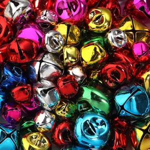 Colorful metal craft bells for Christmas tree decoration DIY pet collar pendants bulk