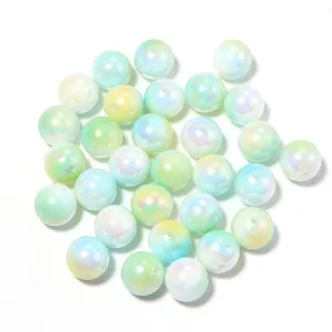 Acrylic AB color gradient round beads aurora loose beads DIY handmade jewelry accessories