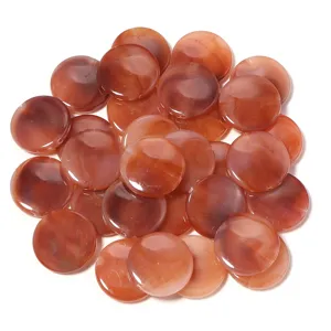 Cuentas sueltas planas redondas estilo agata roja para hacer joyas de bricolaje pulseras.