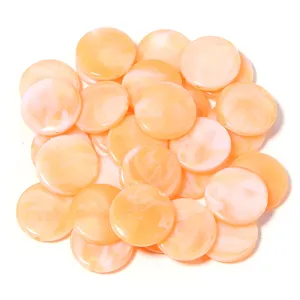 Abalorios redondos planos de acrílico para joyería DIY, manualidades de pulseras y accesorios.