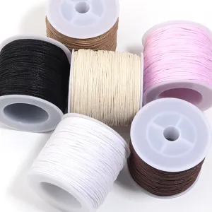 Colorful waxed cords for DIY bracelets, handmade jewelry making strings and craft supplies.