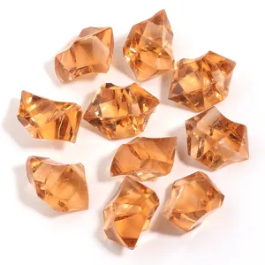Acrylic faux ice cubes irregular crystal stones transparent candy color DIY jewelry accessories