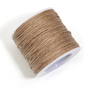Waxed cord for handmade DIY bracelets necklaces jewelry crafting and beading projects brown spool